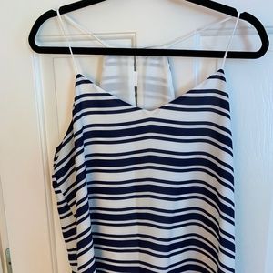 Express Blue & White Stripe Tank Top